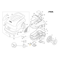 Cap contacts support robot models A1000 A1500 ORIGINAL STIGA 322820097/0