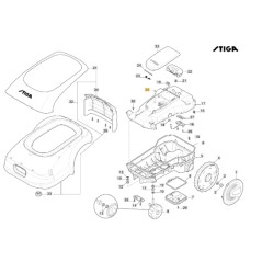 Empuñadura de muelle FastPoint robot modelos A1000 STIGA original 118564533/0