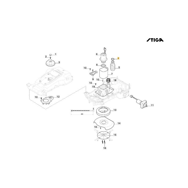 Gasket 20.22X3.53 robot mower models G1200 ORIGINAL STIGA 119035006/0