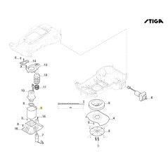 Supporto motore lame robot rasaerba modelli A1000 ORIGINALE STIGA 322784955/0