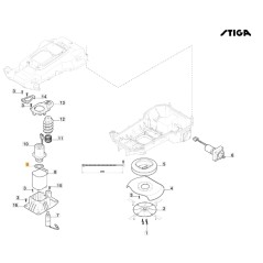 Gasket motor blade robot mower models A1000 ORIGINAL STIGA 122280004/0