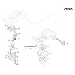 Blade height adjustment spring robot models A1000 ORIGINAL STIGA 122430257/1 | Newgardenstore.eu