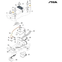 Antivibración Bumper robot cortacésped modelos A1000 ORIGINAL STIGA 322250016/0 | Newgardenstore.eu