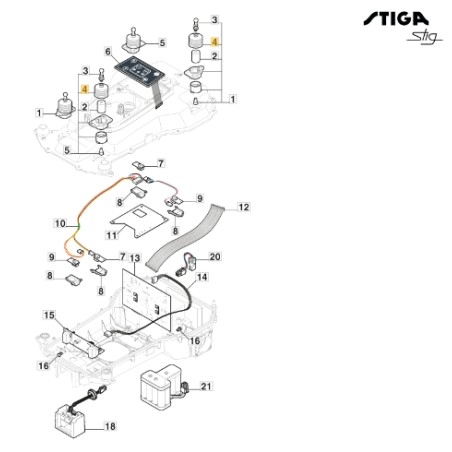 Headphone closing robot mower models STIG300 ORIGINAL STIGA 322110088/1 | Newgardenstore.eu