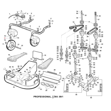 Seeger Rasentraktor-Mähermodelle TOPGREEN ORIGINAL GIANNI FERRARI 00111650020 | Newgardenstore.eu