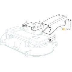 Convogliatore posteriore trattorino modelli 1440H ORIGINALE STIGA 325108009/1