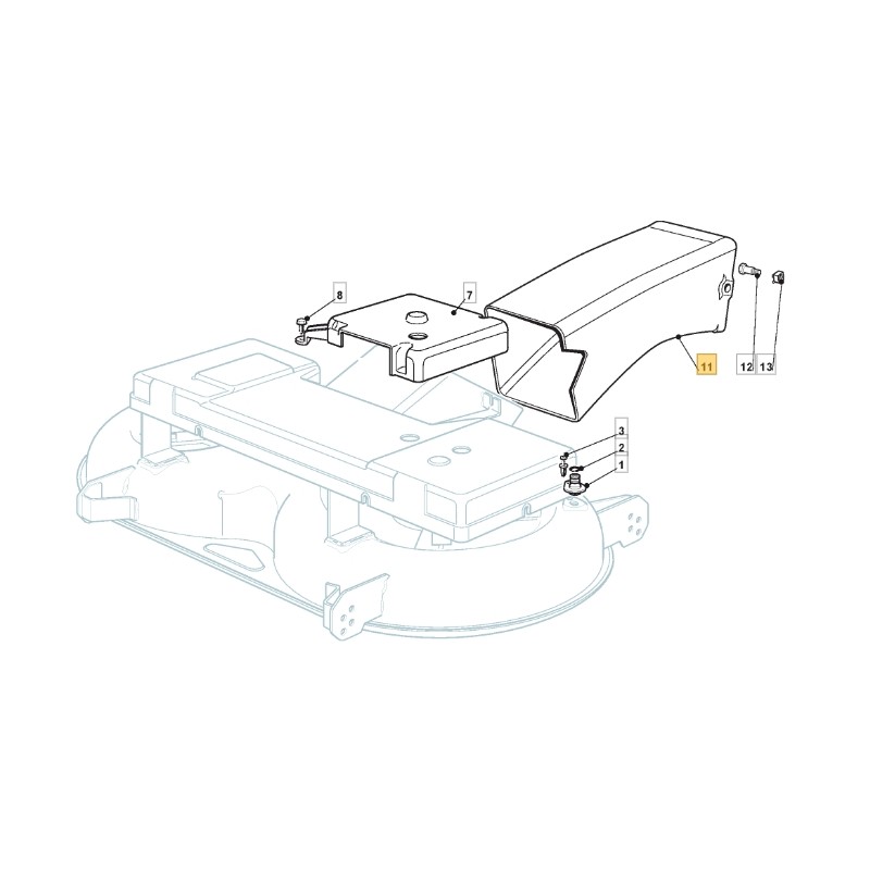 Convogliatore posteriore trattorino modelli 1440H ORIGINALE STIGA 325108009/1