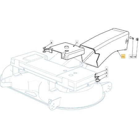 Convogliatore posteriore trattorino modelli 1440H ORIGINALE STIGA 325108009/1 | Newgardenstore.eu