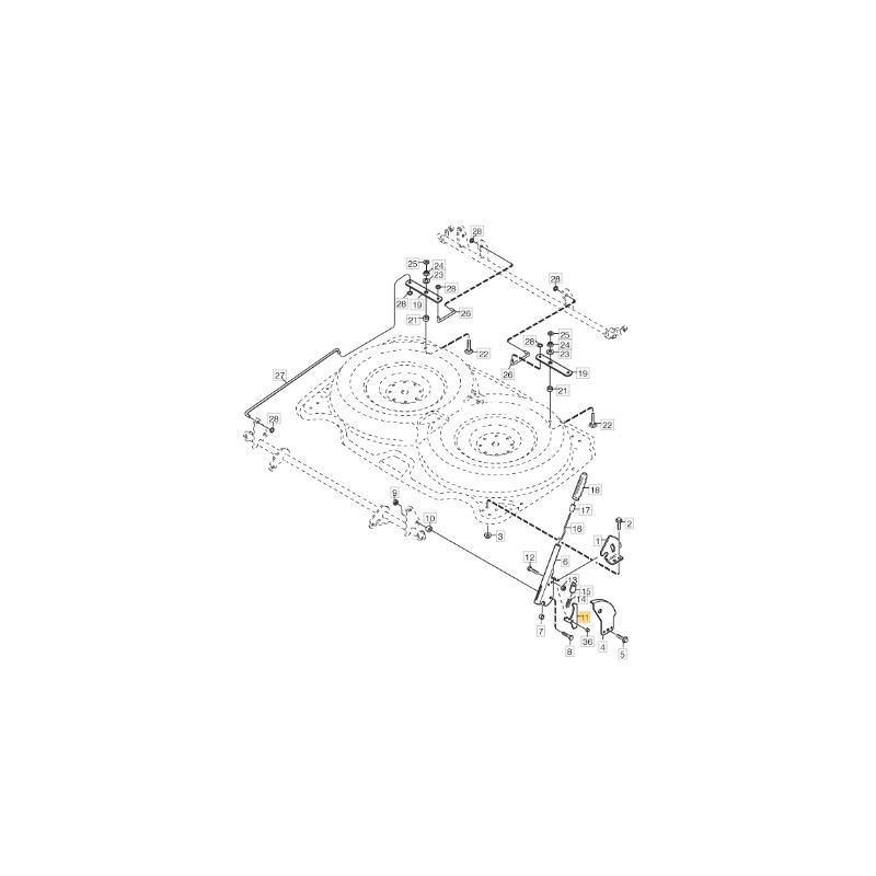 PARK107M ORIGINAL STIGA 1134-3010-02 levier de cadran de tracteur de pelouse