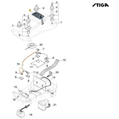 Tastiera robot tagliaerba modelli A1000 A1500 ORIGINALE STIGA 381800401/1 | Newgardenstore.eu