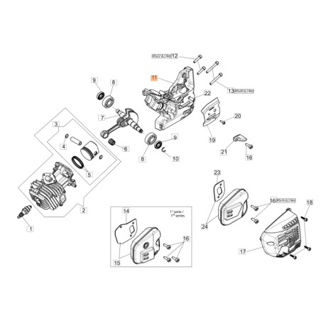 ORIGINAL OLEOMAC Carter für Kettensäge GST 360 50270260R | Newgardenstore.eu