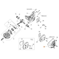 Kettensäge Schalldämpferschutz GST360 ORIGINAL EMAK Modelle 50270160CR