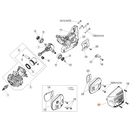 Protezione marmitta motosega modelli GST360 ORIGINALE EMAK 50270160CR | Newgardenstore.eu