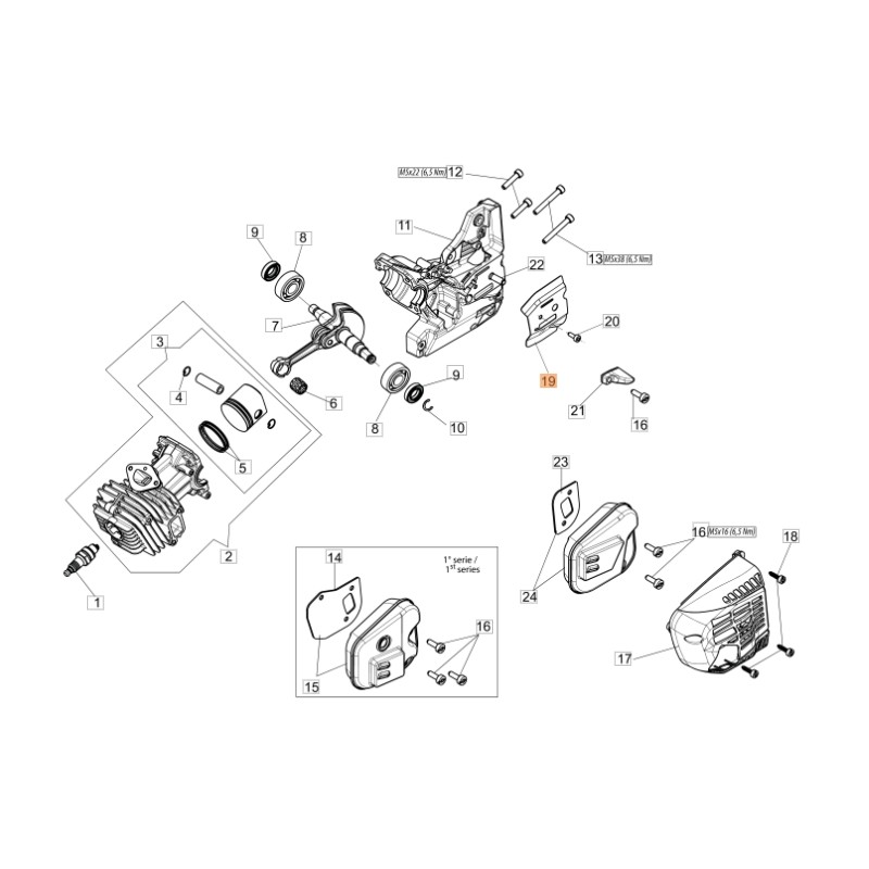 Hoja ORIGINAL OLEOMAC para motosierra GST 360 50270098AR