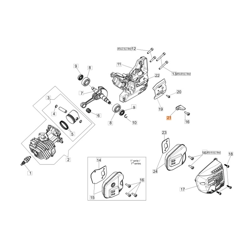 ORIGINAL OLEOMAC Schutz für Kettensäge GST 360 - GS 45 - GS 37 094600369R