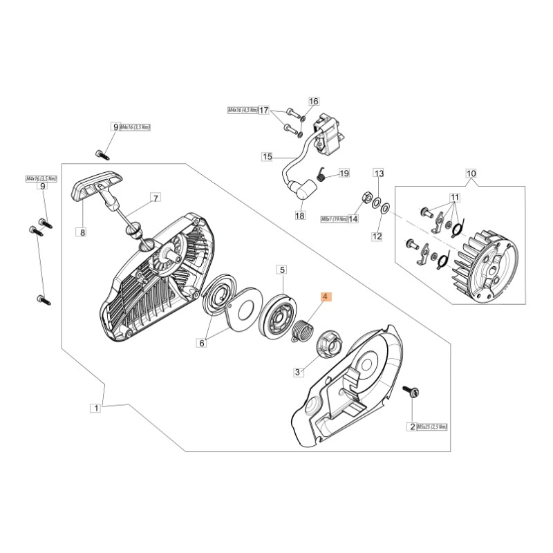 ORIGINAL OLEOMAC Feder für Kettensäge GST 250 - GST 360 50290133AR