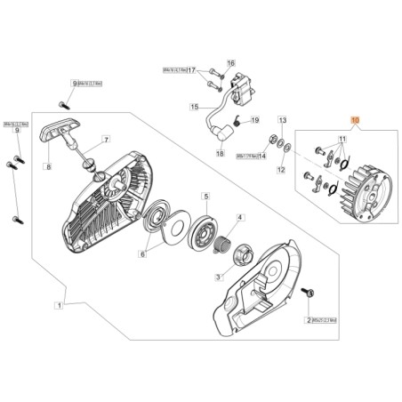 ORIGINAL OLEOMAC Schwungrad für Kettensäge GST 360 50270164AR | Newgardenstore.eu