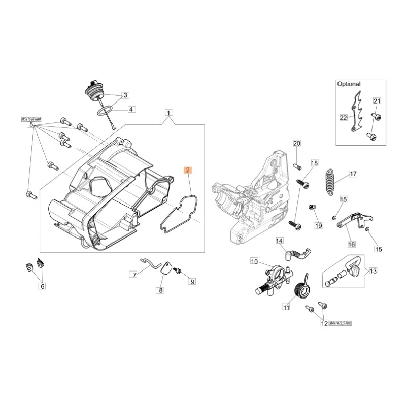 Guarnizione ORIGINALE OLEOMAC per motosega GST 360 50270081R