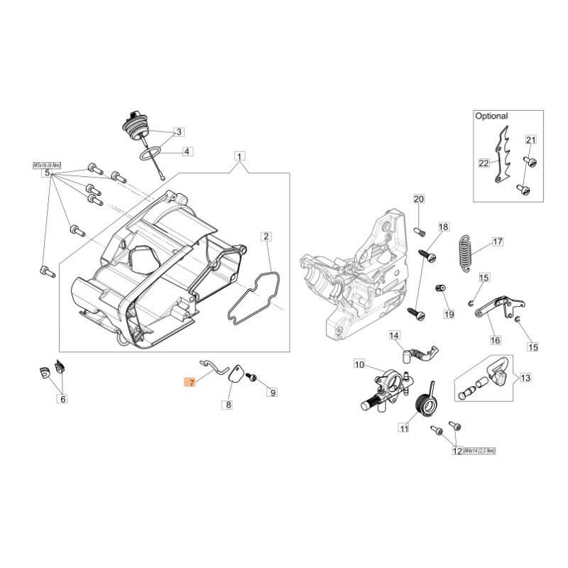 Anello ORIGINALE OLEOMAC per motosega GST 360 50270255R