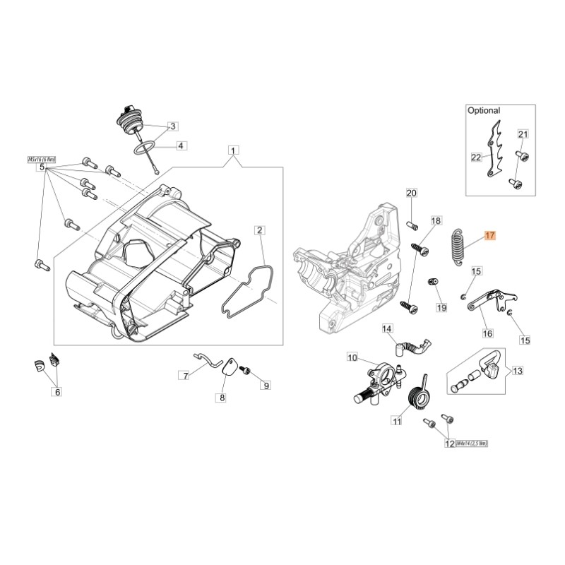 Molla ORIGINALE OLEOMAC per motosega GST 360 50270043AR