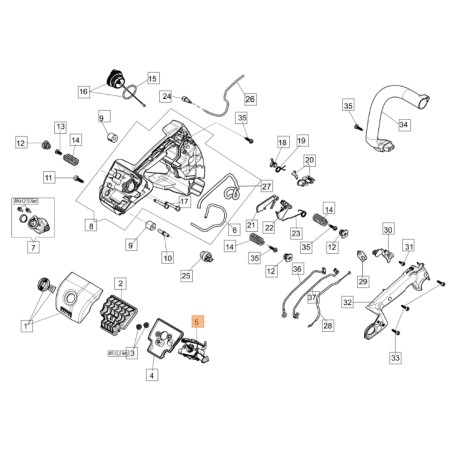 Carburador ORIGINAL OLEOMAC para motosierra GST 360 2318658CR | Newgardenstore.eu