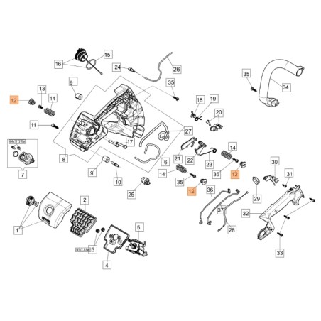 ORIGINAL OLEOMAC support for GST 360 50170034R chainsaw | Newgardenstore.eu