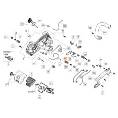 Leva fermo ORIGINALE OLEOMAC per motosega GST 250 - GST 360 50270046R