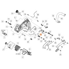 Leva acceleratore ORIGINALE OLEOMAC per motosega GST 250 - GST 360 50270045R