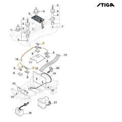 Scheda elettronica sollevamento robot modelli G300 ORIGINALE STIGA 122720216/1 | Newgardenstore.eu