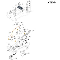 ORIGINAL STIGA A1500 robot cortacésped modelos 322784962/0