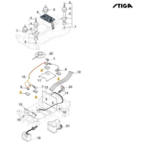 ORIGINAL STIGA A1500 Rasenmähroboter Modelle 322784962/0 | Newgardenstore.eu