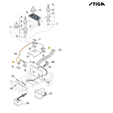 Robot cortacésped con sensor modelos G1200 ORIGINAL STIGA 122720215/1 | Newgardenstore.eu