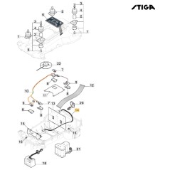 Bobinas de cableado robot cortacésped modelos A1000 ORIGINAL STIGA 122063024/0