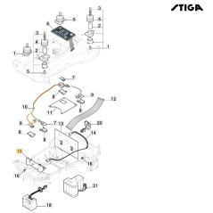 ORIGINAL STIGA G1200 robot cortacésped carrete tarjeta 122720214/1