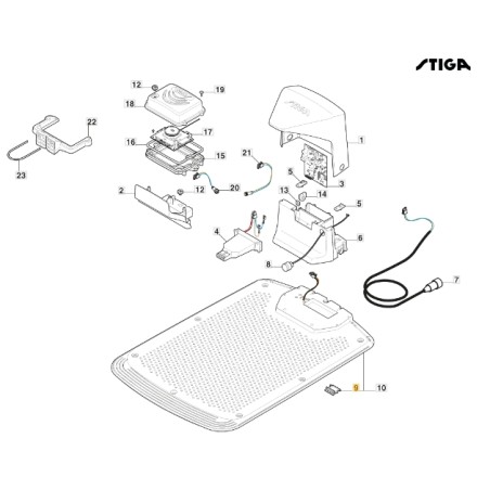 Cable cover robot mower models A1000 ORIGINAL STIGA 322110129/0 | Newgardenstore.eu