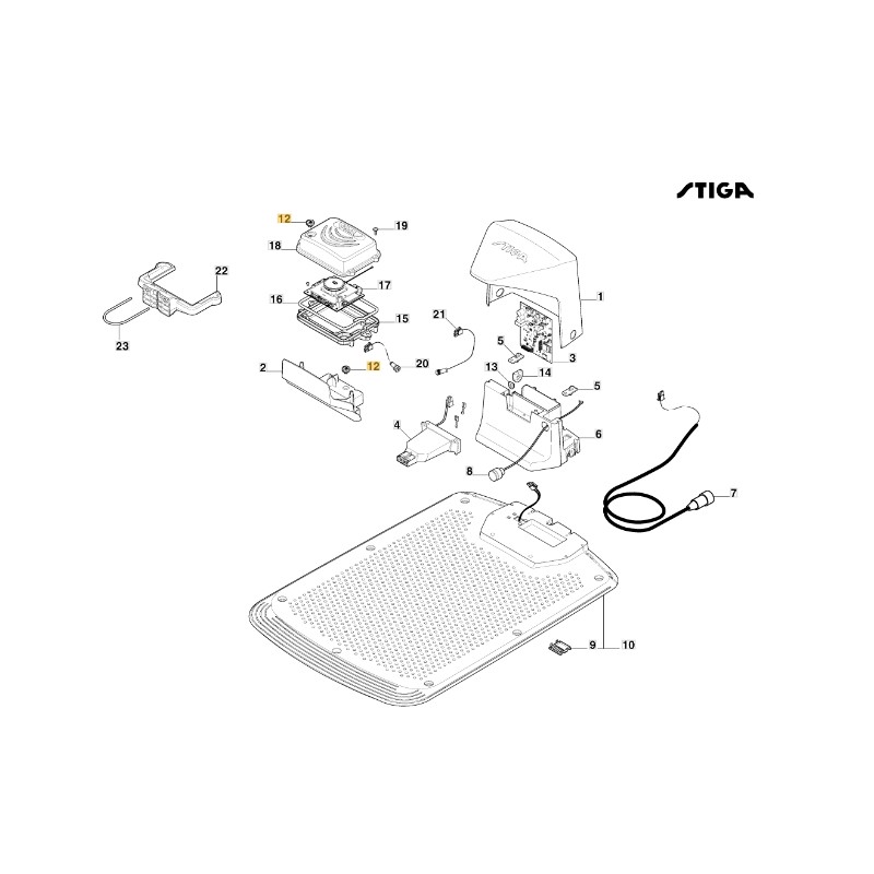 Sfiato a scatto robot tagliaerba modelli A1000 ORIGINALE STIGA 118564534/0