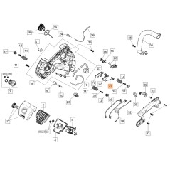 Muelle ORIGINAL OLEOMAC para motosierra GST 250 - GST 360 50270047R