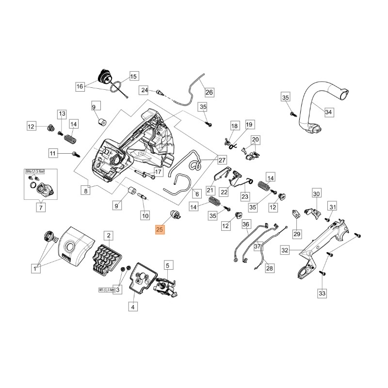 Air purge ORIGINALE OLEOMAC per motsega GST 250 - GST 360 2318817R