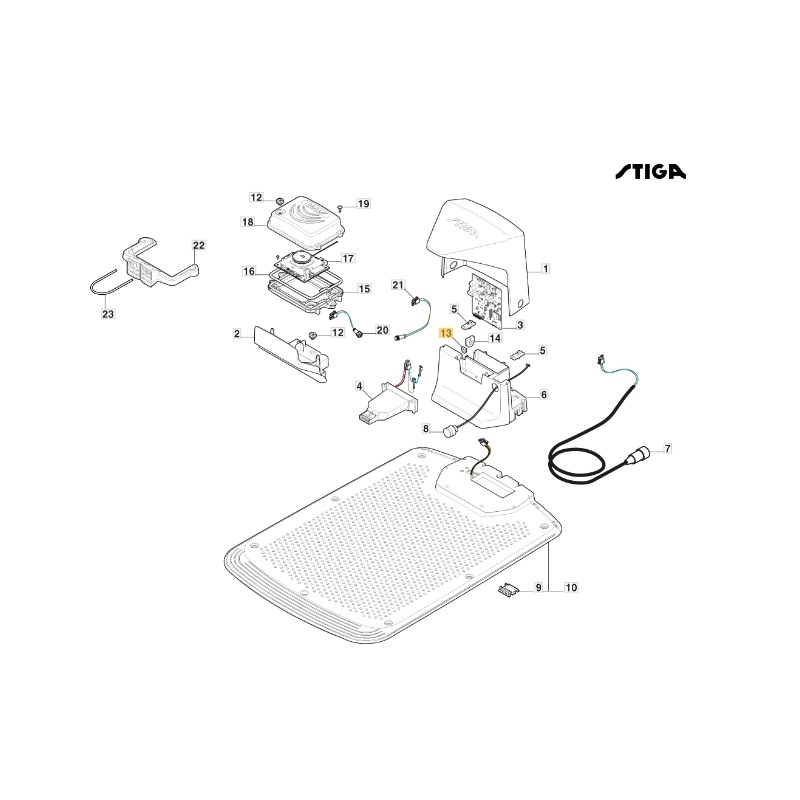 Gommino passacavo robot tagliaerba modelli A1000 ORIGINALE STIGA 118564529/0