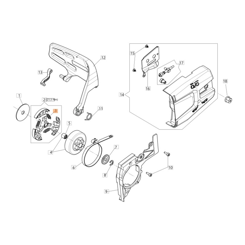 Molla ORIGINALE OLEOMAC per motosega GST 360 50270222BR