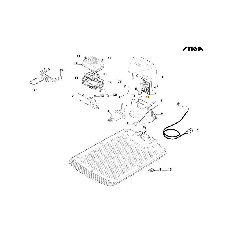 Gommino passacavo TPV robot tagliaerba modelli A1000 ORIGINALE STIGA 118564528/0