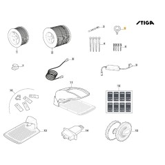 Charging station connectors 5PZ robot models G300 ORIGINAL STIGA 1127-0005-01 | Newgardenstore.eu