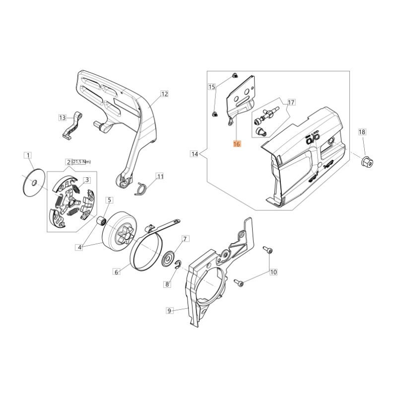 Hoja ORIGINAL OLEOMAC para motosierra GST 360 50270028R