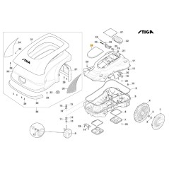 Copertura fissa robot tagliaerba modelli G3600 ORIGINALE STIGA 381110015/0