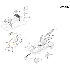 Carte mère tondeuse robot modèles A1500 A3000 ORIGINAL STIGA 122720246/0 | Newgardenstore.eu