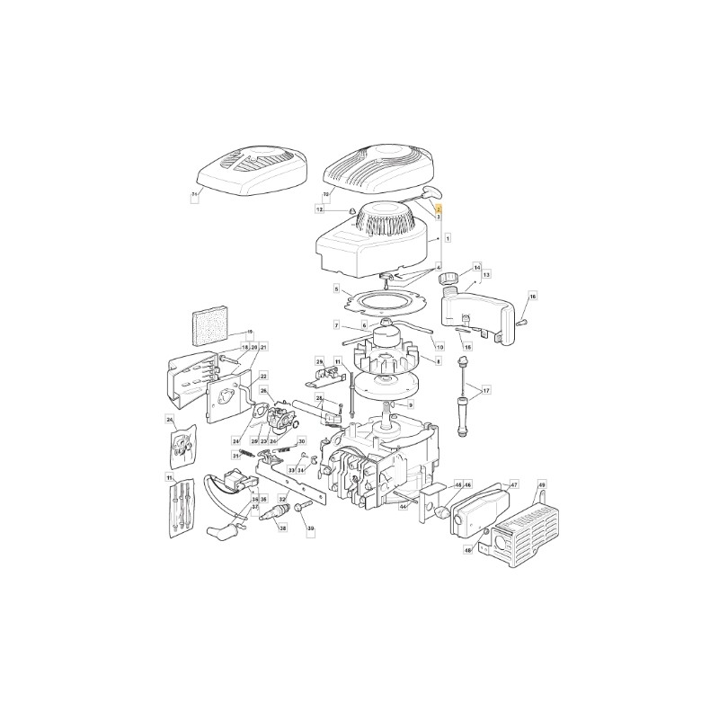 Motorstartergriff Modelle 142G A410G ORIGINAL STIGA 118550768/0