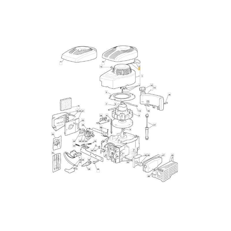 Câble de démarrage moteur modèles SV200 STIGA 118550053/0