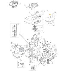 Couvercle filtre à air moteur modèles SV200 STIGA 118550047/0