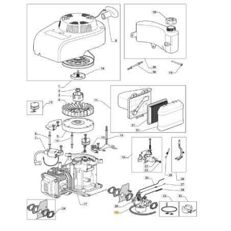 Fuel tube engine models 483R SV200 ORIGINAL STIGA 118550340/0 | Newgardenstore.eu