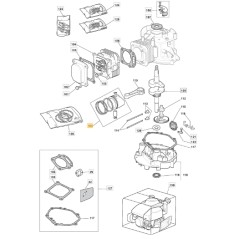 Pistón motor modelos SV200 553R 725M STIGA ORIGINAL 118550106/0 | Newgardenstore.eu